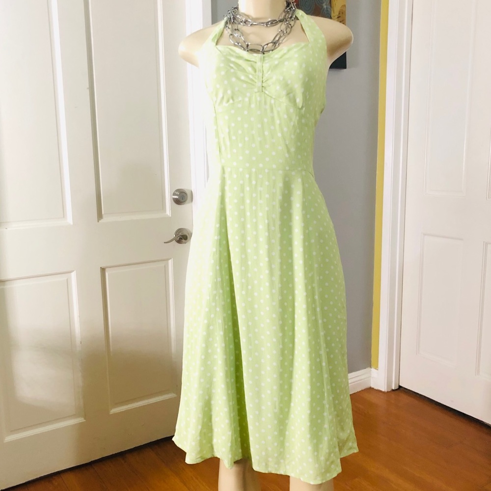 Loft Green Vintage Halter Dress